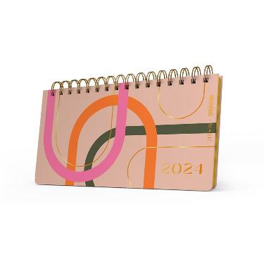 Agenda Mooving 2024 Pocket Magic Beige Espiralada Semana a la Vista Art.1409239